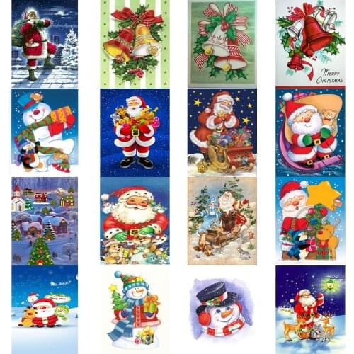 5D Diamond Painting DIY Holiday Christmas Gift Painting Cross Stitch Embroidery Complete Kit Home Wall Christmas Decorations