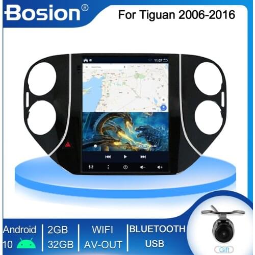 Bosion Android 10 Tesla screen Car DVD Multimedia Player GPS For Volkswagen VW Tiguan 2010 Audio Car Radio Stereo Navigator BT