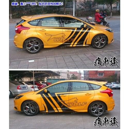 Car stickers for Ford Focus 2016 body appearance modified decorative Film Focus WOLF Wolf vehicle stickers