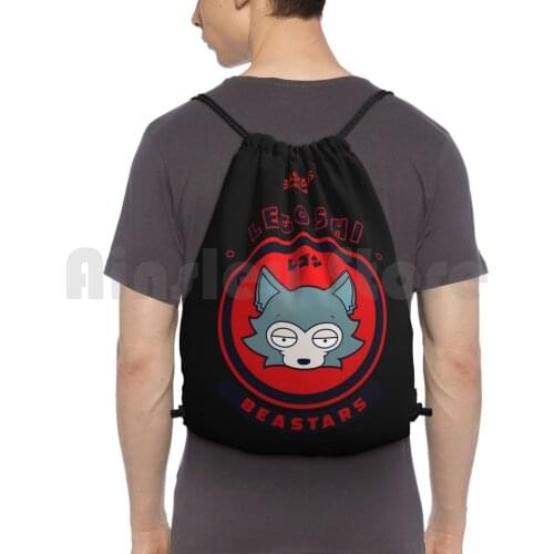 Beastars : Legoshi Chibi Backpack Drawstring Bags Gym Bag Waterproof Beastars Beastars Anime Beastars Manga Beastars