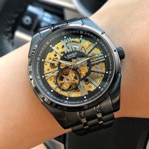 Skeleton Watch 2021 New LOREO Sport Mechanical Watch Fashion Mens Watches Top Brand Montre Homme Clock Men Automatic Watch 8104