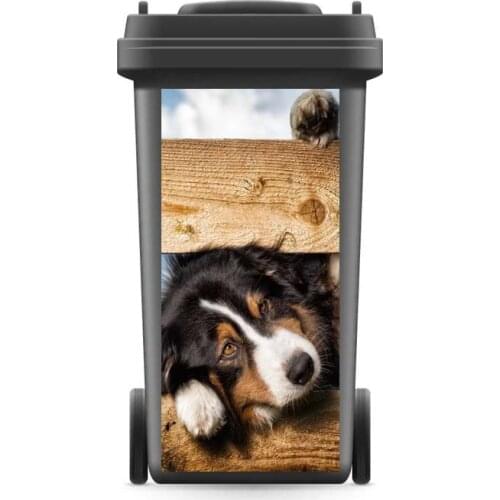 DIY Rubbish Bin Renew Sticker Cute Dog Animal Wall Mural Wall Print Decal Garden Removable Peel and Stick Kitchen Accessories