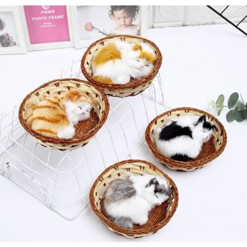 Simulation Meeting Called Real Lint Doll Animal Goods Of Furniture Display Rather Than For Use Toys Birthday Arts Basket Cat