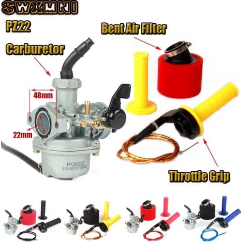 PZ22 22mmCarburetor & Air Filter Throttle Grip For Keihin 125cc KAYO Apollo Bosuer xmotos Kandi dirt/pit bikes monkey bikes ATV