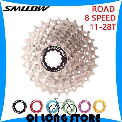 SMLLOW 8 speed 11-28T Road Bicycle Cassette Freewheel 11T-13T-15T-17T-19T-21T-24T-28T Folding Bike Flywheel Riding accessories