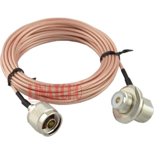 5 Meters RG316 50ohm Low Loss Coaxial Cable for Mobile Radio FT-7800 FT-7900 Antenna N Male to UHF SO239