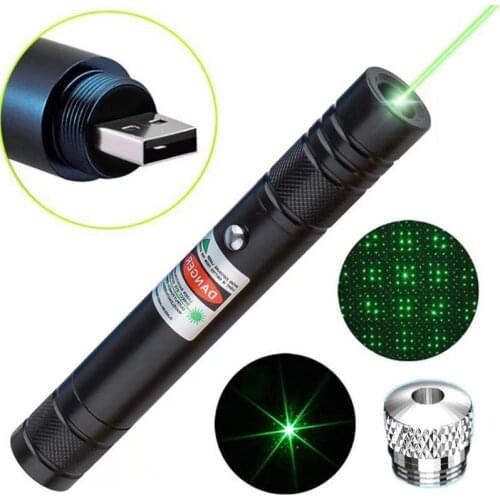 1pc USB Laser Pointer 650Nm 532Nm Red Green Dot Sight Light Pen Laser Meter Tactical Pen Flashlight Lazer Hunting Accessories