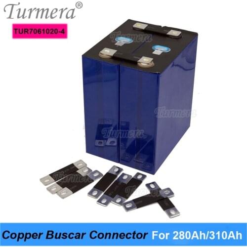 Turmera Copper BusBars Connector for 3.2V 272Ah 280Ah 310Ah Lifepo4 Battery 400A Assemble for Uninterrupted Power Supply 12V 48V