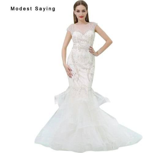 Modest Saying Mermaid Silhouette Wedding Dresses