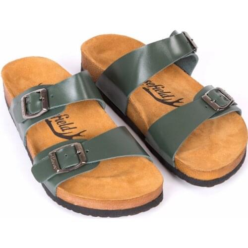 Moosefield Hakiki Deri Yaz Sezonu Önü Açık kemerli kadın terlik Kadın Terlik MD-9MMF Yeni Model