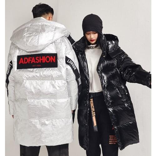 2021 Winter New Arrival Down Jackets Men Fashion Thicken 80% White Duck Down Bright Surface Hooded Warm Coat
