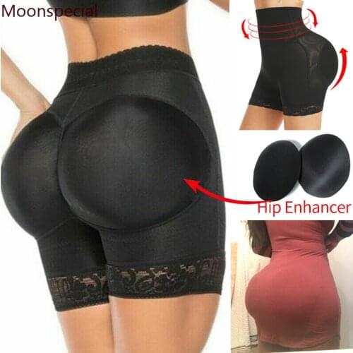 Womens Padded Shapewear Hip Enhancer Shorts High Waist Body Shaper Panty Padded Pad Butt Lifter Booty Waist Trainer Control