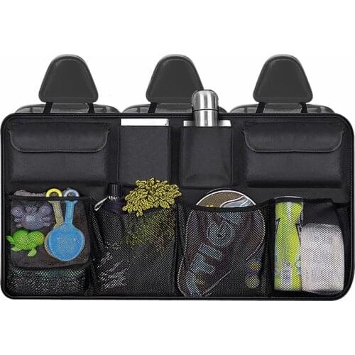 Car Trunk Organizer Adjustable Backseat Storage Bag Net High Capacity Multi-use Oxford Automobile Seat Back Organizers Universal