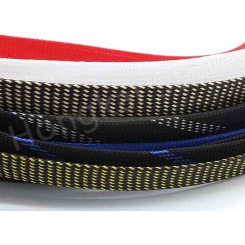 Ø6mm PET Braided Sleeve Tube Three Weave Encryption Wire Protection Sleeve -60℃~125℃ For Automotive Wiring And Cables All Color