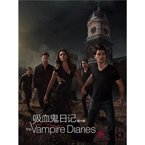 Full Round 5d Diy Diamond Painting "the Vampire Diaries" Diamond Embroidery Cross Stitch Patterns Diamond Mosaic Home Decor Gift