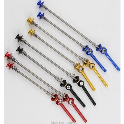 SALE! Newest black gold blue red Titanium alloy Road bike skewers QR quick release Mountain bicycle quick release MTB Bike parts