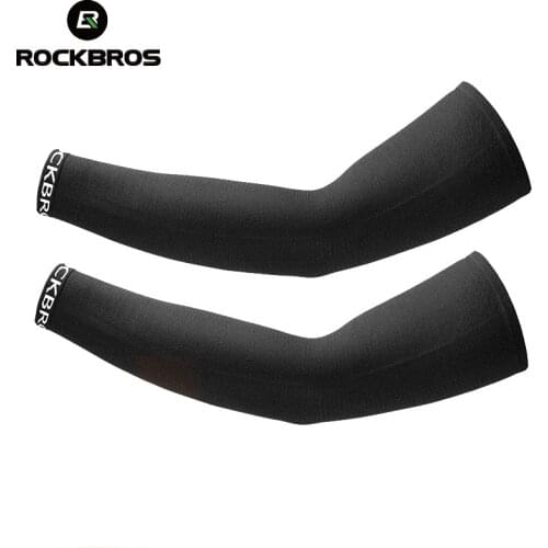 ROCKBROS Winter Autumn Sport Running Arm Warmers Men Women Breathable Soft Keep Warm Elasticity Windproof Cycling Fleece Sleeves