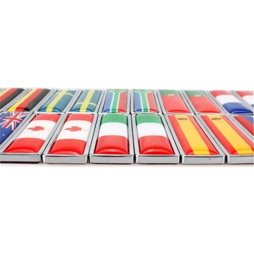 Country National Flag Italy UK Canad USA 3D Metal Stickers Car Styling Motorcycle Accessories Badge Label Emblem Car Stickers