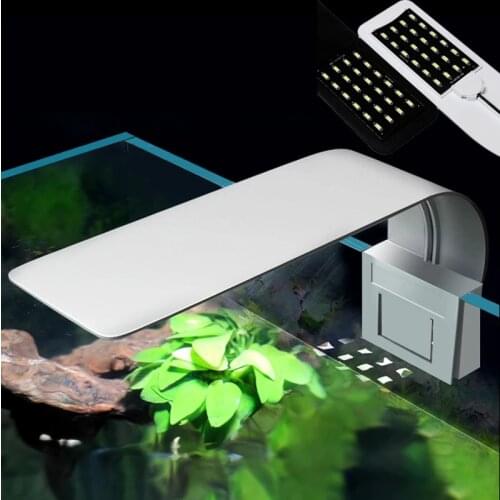 Super Slim LED Aquarium Light Lighting Plants Grow Light 5W/10W Aquatic Plant Lighting Waterproof Clip-on Lamp for Fish Tank