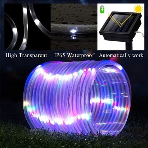 Outdoor Solar Garden Lights Yard Decorations 8 Modes Waterproof Outdoor String Lights for Christmas Party Wedding Decoration 50M
