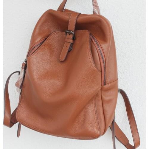 Womens Backpack Shoulder Bag Genuine Leather Travel Backpack Daily Casual School Bags For Girls Female Knapsack Mochila Mujer