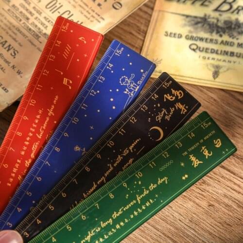 15cm Strawber Acrylic Color Ruler DIY Drawing Straight Rulers Art Painting Fun Kids Stationery National Style Bronzing Ruler