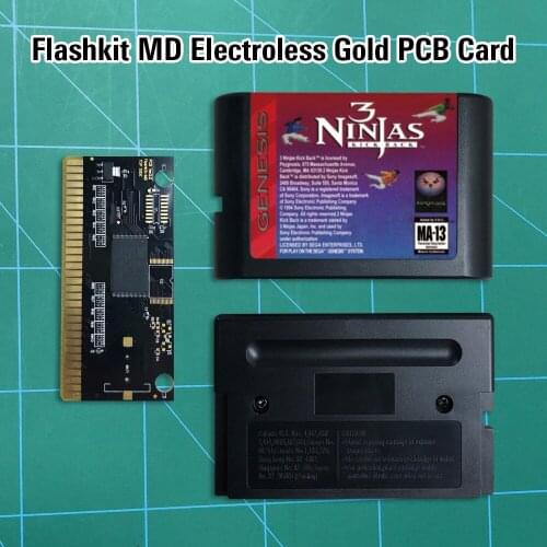 3 Ninjas Kick Back - Flashkit MD Electroless Gold PCB Card 16 bit MD Games Cartridge For MegaDrive Genesis console