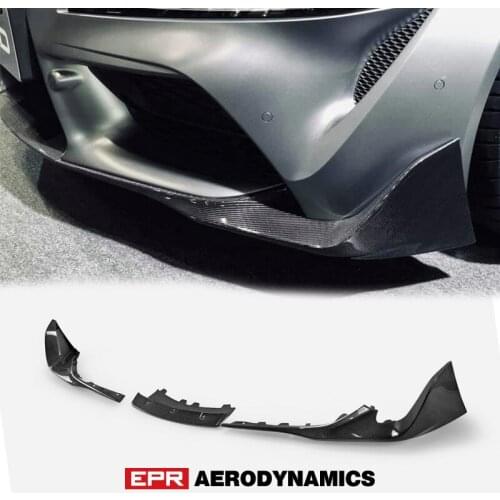 For 19+ Supra A90 T Type front lip splitter carbon car body kit front bumper spoiler lip 3Pcs