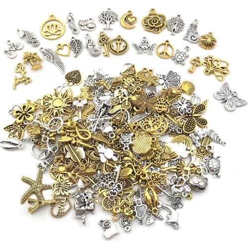 30Pcs Vintage Mix Alloy Animal Butterfly Charms Pendant Bracelet Neaklace Connector Accessories For DIY Jewelry Making Findings
