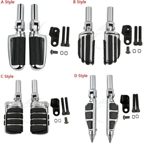 4 Style Male Mount Stiletto Foot Pegs Footrests Fit For Harley Slim FLS 12-17 FLSTSB 08-11
