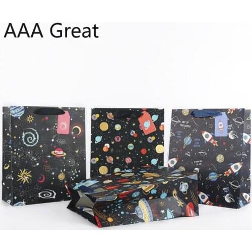 48Pcs/Lot Kraft Paper Candy Bags Christmas Gift Christmas Cookie Paty Supplies Home Decoration Birthday Wedding Handle Pouches