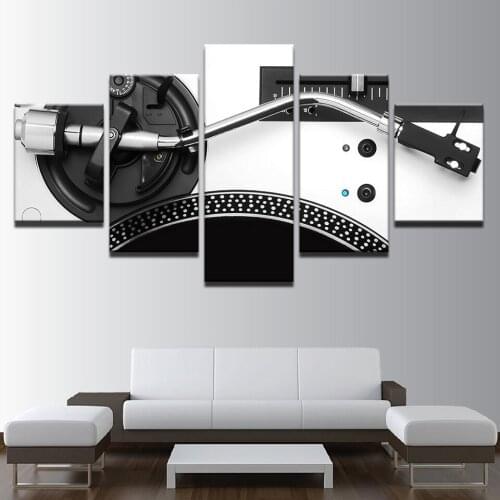 5 Panels Music DJ Console Instrument Mixer Posters Modern Home Wall Art Decorative Painting Modular Pictures