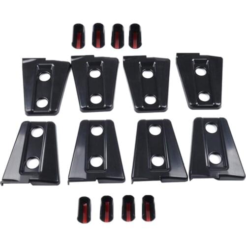 8pc ABS Side Door Hinge Cover Trim Accessories For Jeep Wrangler JK 4D 07-18
