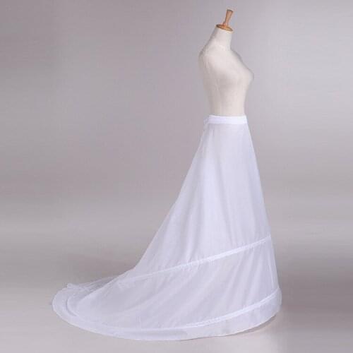 A Line Sweep Train Petticoat White Wedding Accessories Bridal Petticoat Underskirt