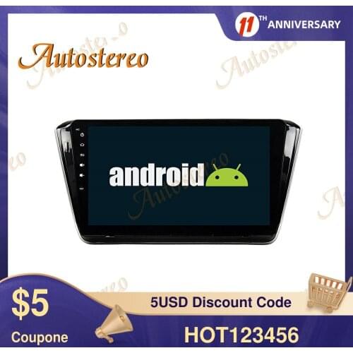 Car No DVD Player Android 9 8 Core For Skoda Superb 2015-2018 Stereo Headunit Multimedia Player Auto Radio Player GPS Navigation