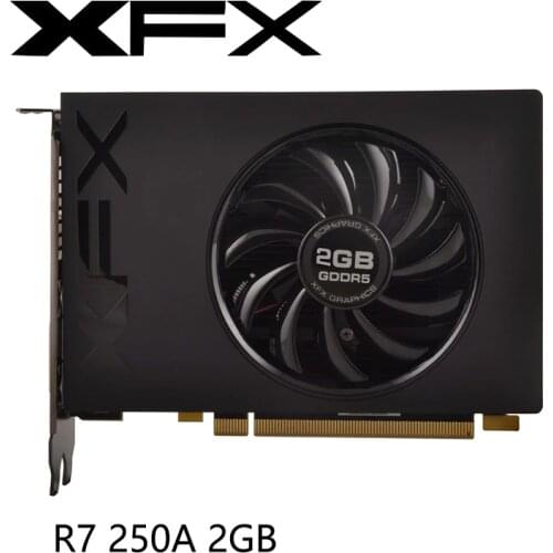 Used XFX Radeon R7 250A 2GB Video Cards GPU For AMD Radeon R7250A GDDR5 128bit Graphics Screen Cards Desktop Computer
