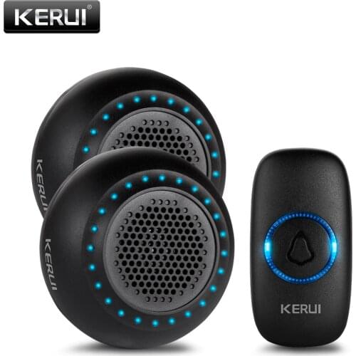 KERUI M523 Wireless Doorbell Kit Waterproof Touch Button 32 Songs Colorful LED light Home Security Smart Chimes Doorbell Alarm