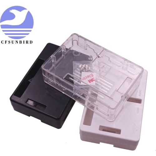 Pi Box ABS Plastic Clear case Black and white shell for Raspberry Pi 3 model b support GPIO & Raspberry Pi 2