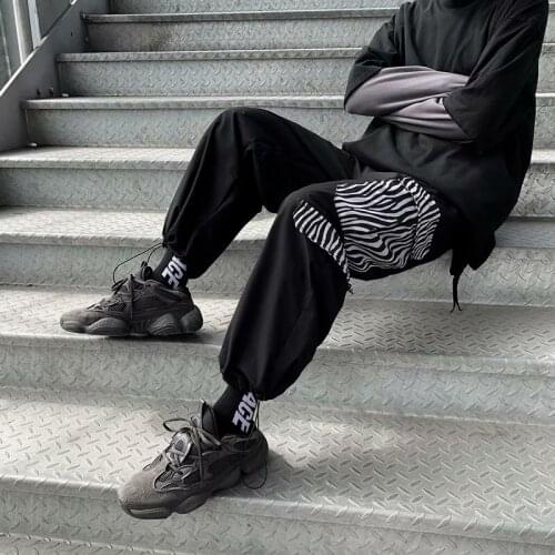 Nice Pop Hip-Hop Jogger Mens Black Harem Overalls Multi-Pocket Mens Sportswear Pants Streetwear Casual Mens Casual Pants