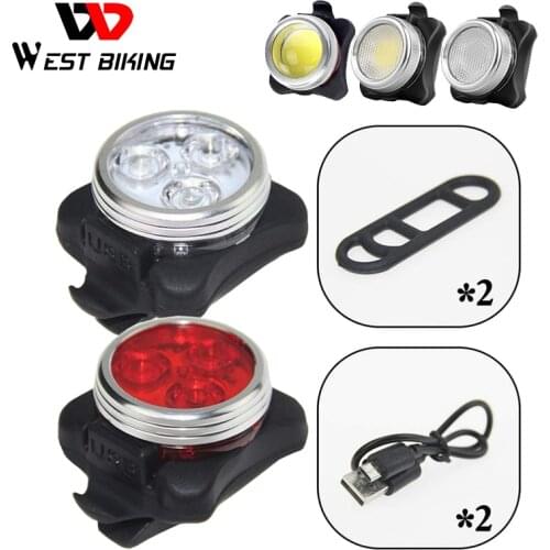 USB Charging Bicycle Light Set LED Head Front Lamp Rear Tail Light Waterproof Super Bright Cycling Lantern for Bike Accessories