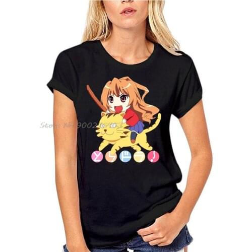 Toradora T Shirt Cool Toradora Chibi T-Shirt Women Funny Tee Shirt Classic Short Sleeve Print Cotton Tshirt