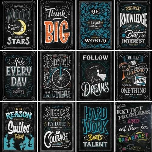 Huacan Diamond Mosaic Blackboard Text 5D Diamond Painting Cartoon Set For Embroidery Cross Beaded Pictures Decoration For Home