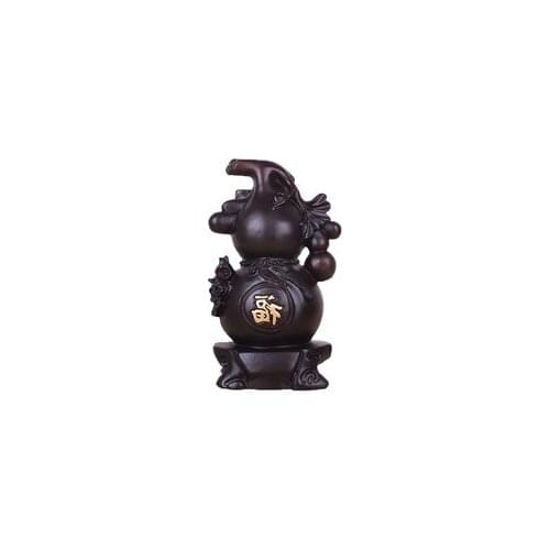 Arts and crafts home business gifts office black sandalwood decoration gourd lucky home decoration statue factory direct