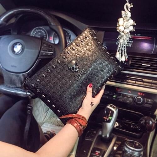 2021 New Unisex Women Envelope Clutch Handbag Skull bag 3d Printed Casual bag for men large capacity Shoulder Bag Free Shipping
