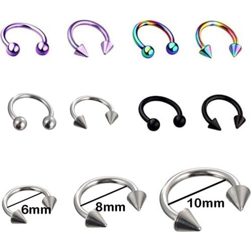 1pc metal Horseshoe Fake Nose Ring C Clip BCR Septum Lip stainless steel Piercing Falso Nose Rings Hoop For Women Men