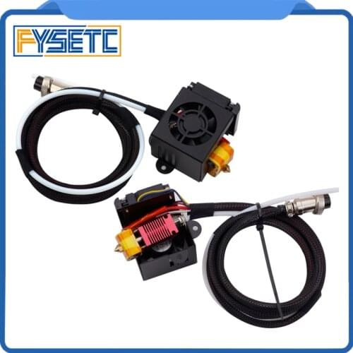 2 Sets Full Assembled Extruder Kits With Fans Fan Cover Air Connections Nozzle Kits For CR-10 Series 3D Printer Parts