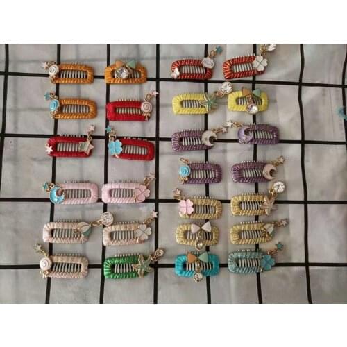 Korean high-end dog safety jacket Teddy Yorkshire Malchis BB clip pet head flower ornaments hair clip 20pcs