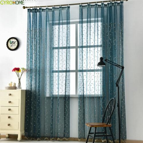 Hot Sale Cherry tree colored tulle curtains Window Screening for Children Living Room Bedroom