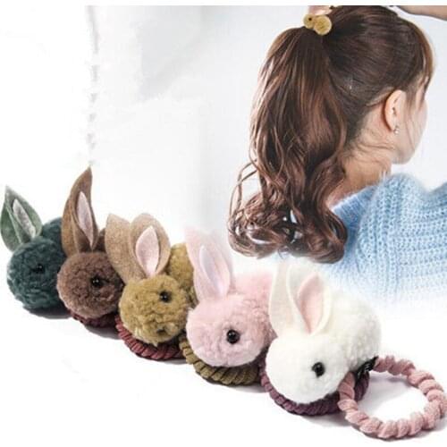 Cute Baby Hairpins Hair Bands Animals Rabbit Style Felt 3D Plush Rabbit Ears Headband For Children Girls Hair Accessories
