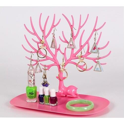 Multifunction Necklace Earring Deer Stand Display Organizer Holder Show Rack necklace organizer jewellery cosmetic holder rack
